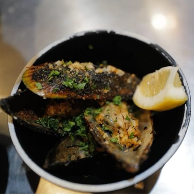 Grilled Mussels.