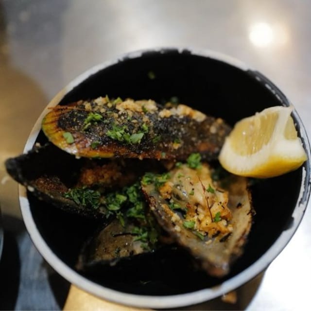 Spicy Grilled Mussels.